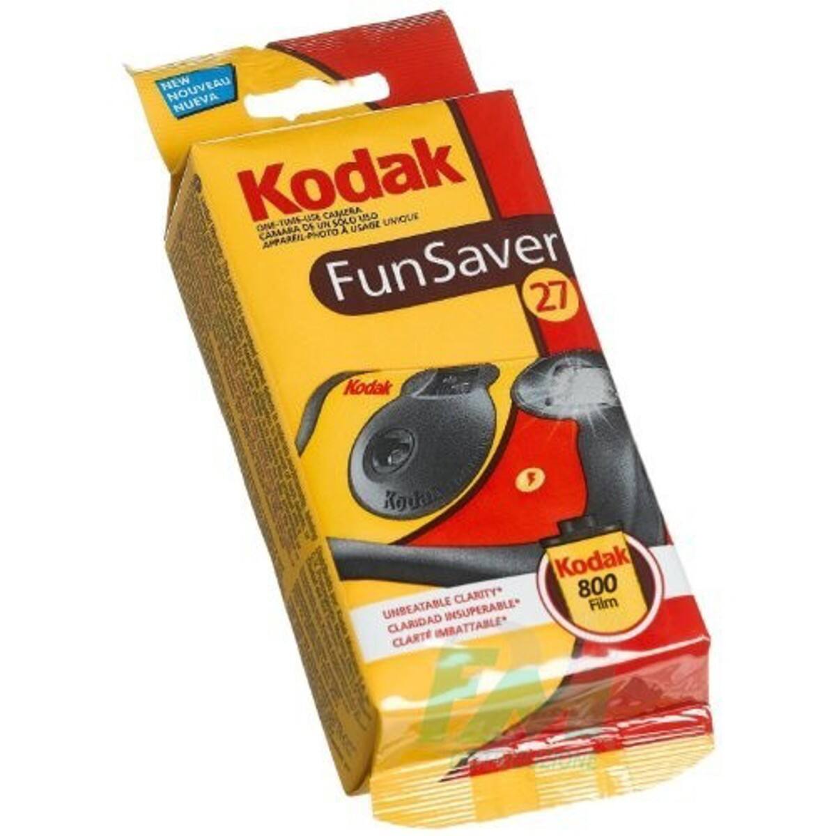 NEW NOUVEAU NUEVA Kodak -- CAMARA DE FOTO UN CAMERA SOLO A USO USO UNQUE AMPARELL FunSaver 27 Kodak

Kodak CLARITY* 800 UNBEATABLE INSUPERABLE* Film CLARIDAD IMBATTABLE* CLARTE