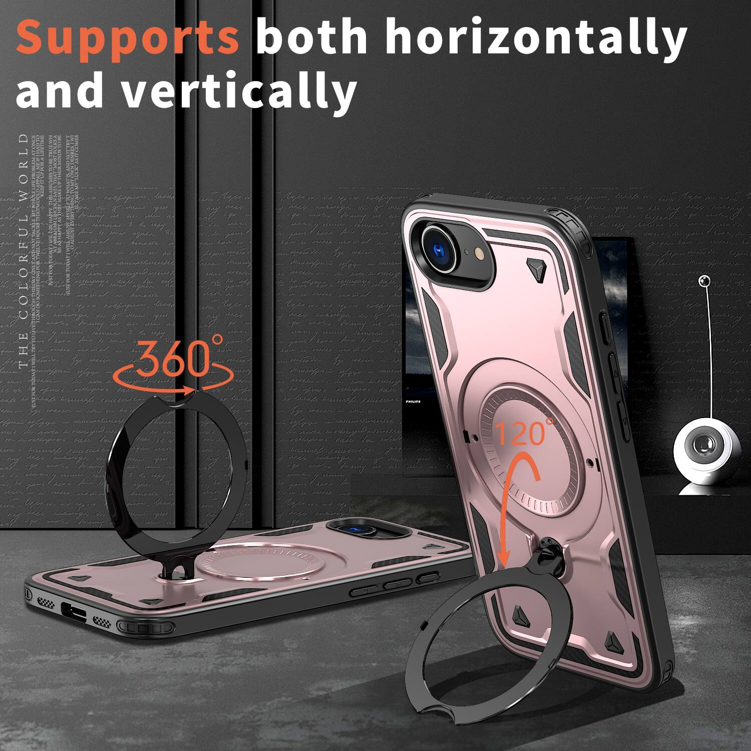 Supports both horizontally and vertically
