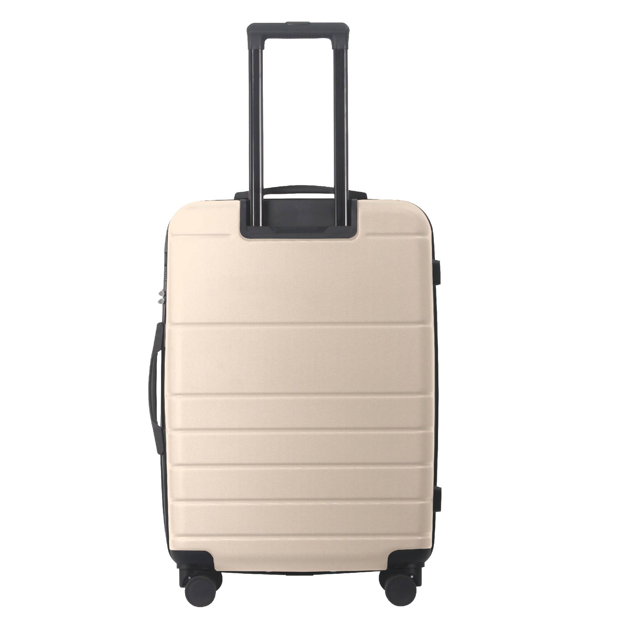 Alt View 5. Bestier - 3-Piece ABS Hardshell Luggage Set (20”/24”/28”) with TSA Lock, Spinner Wheels & Lightweight Design - Beige.