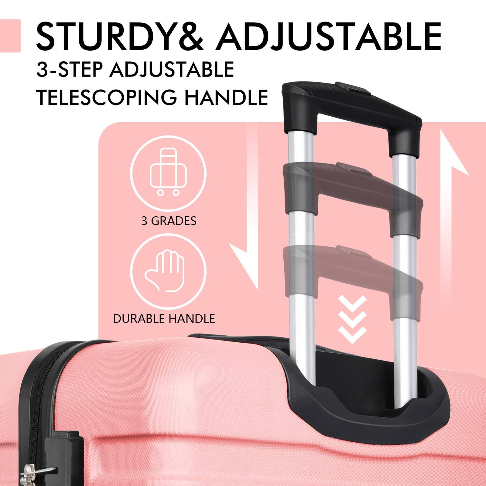 STURDY & ADJUSTABLE  
3-STEP ADJUSTABLE TELESCOPING HANDLE  
3 GRADES  
DURABLE HANDLE