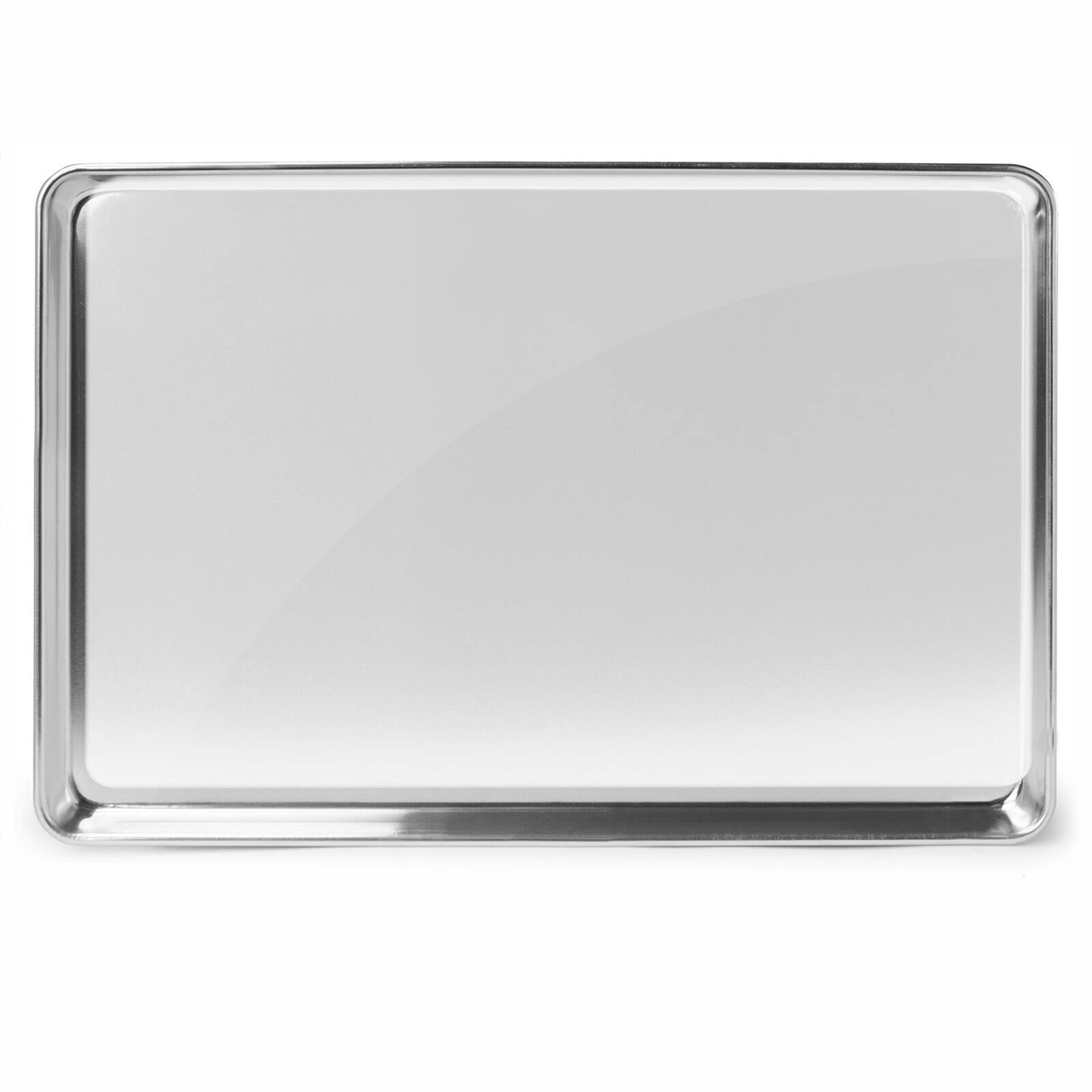 Alt View 4. GRIDMANN - 6 Pans 18 x 26-in Commercial Aluminum Cookie Sheets - Silver.