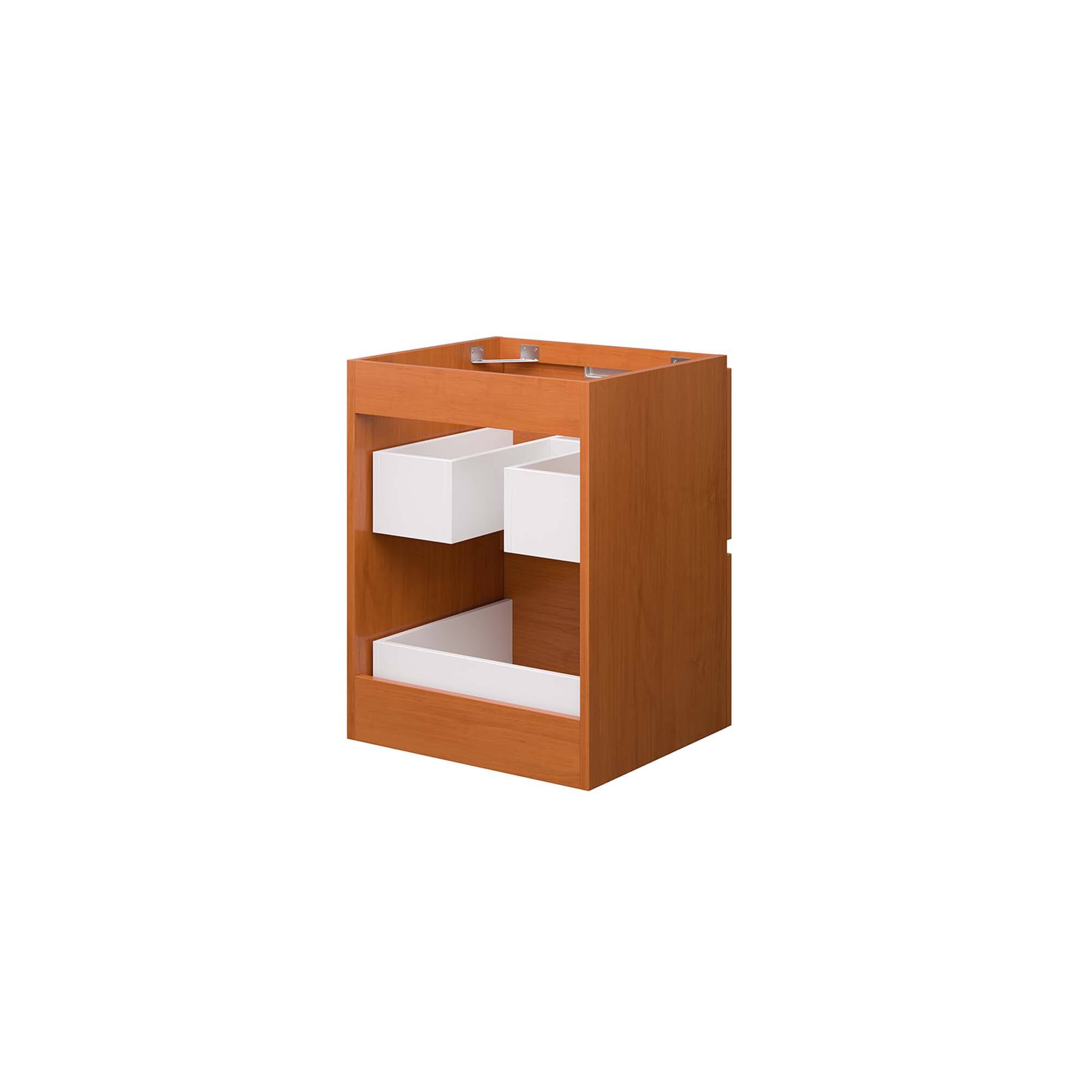 Alt View 5. Modway - Scenic Wall-Mount Bathroom Cabinet Basin Not Included by Modway - Cherry Walnut.