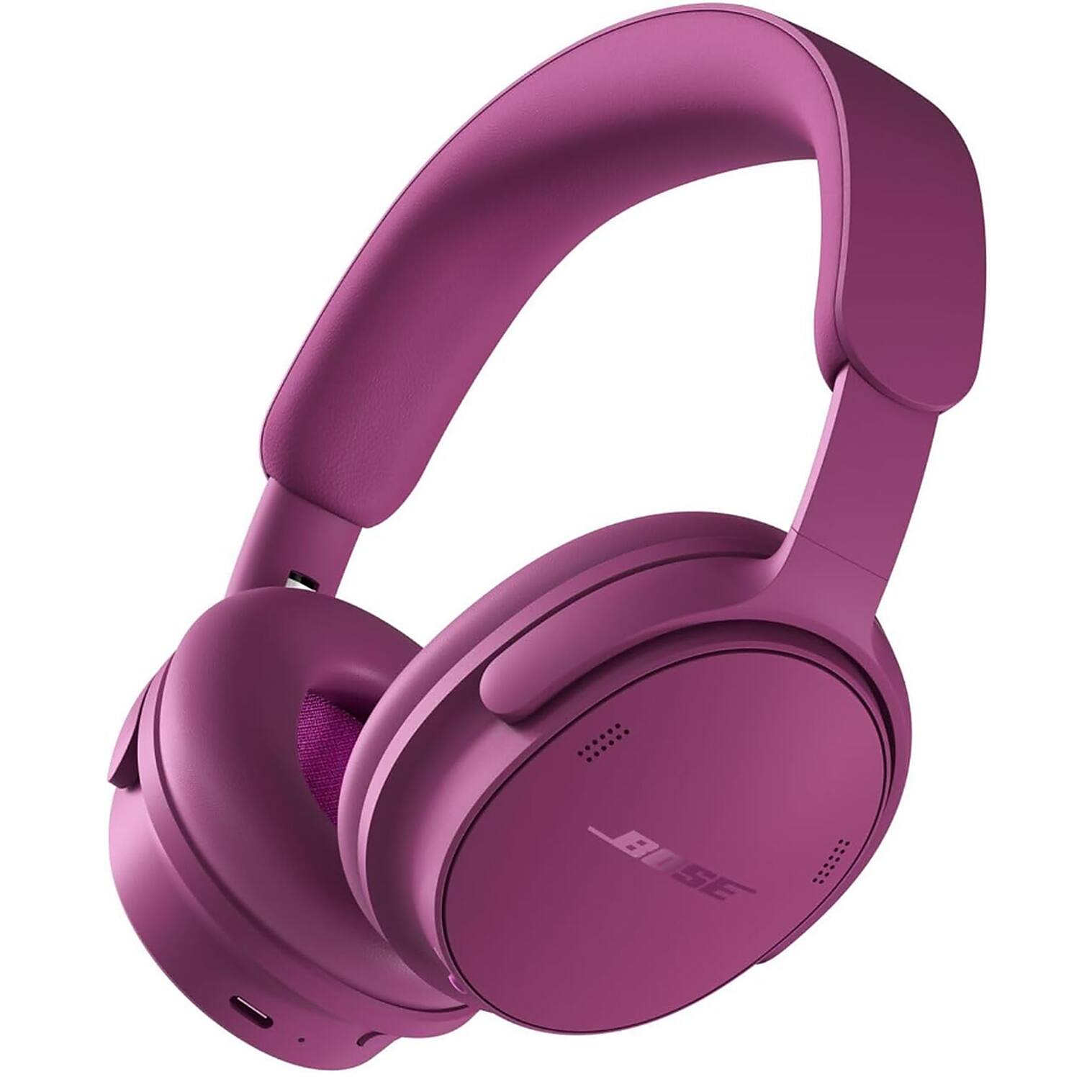 Left. Bose - QuietComfort Headphones 2nd Gen Over-Ear Wireless Power Bundle - Rosewood Mauve.