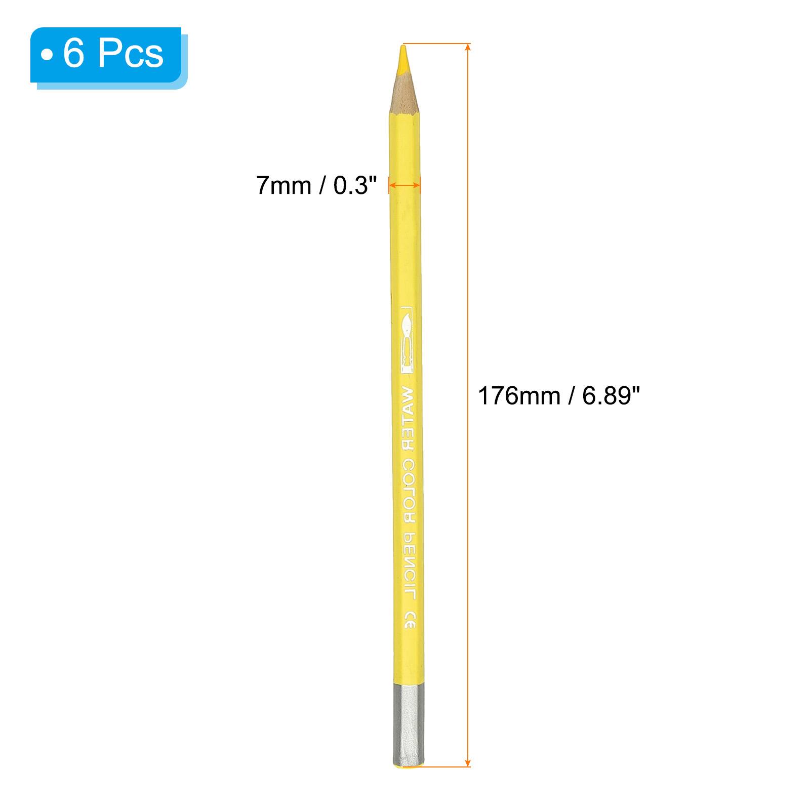 6 Pcs 7mm / 0.3" WATER COLOR PENCIL 176mm / 6.89"