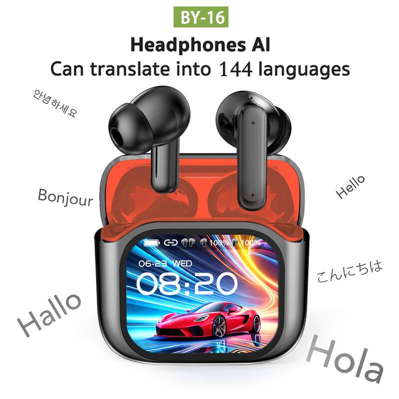 BY-16 Headphones AI Can translate into 144 languages

Bonjour Hello G 108% 9600A 06-23 WED 08:20 Hallo Hola