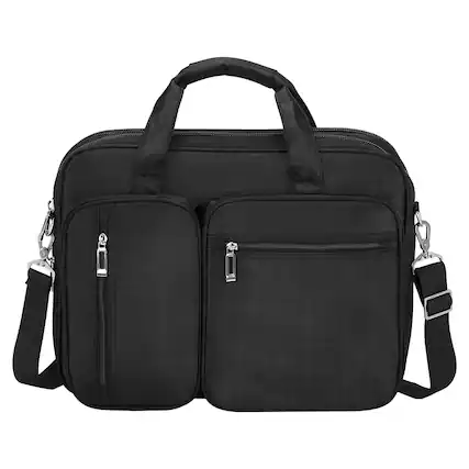 Front. Unique Bargains - 15.6" 360 Degree Protective Laptop Bag Case, Water-Resistant Laptop Briefcase - Black.