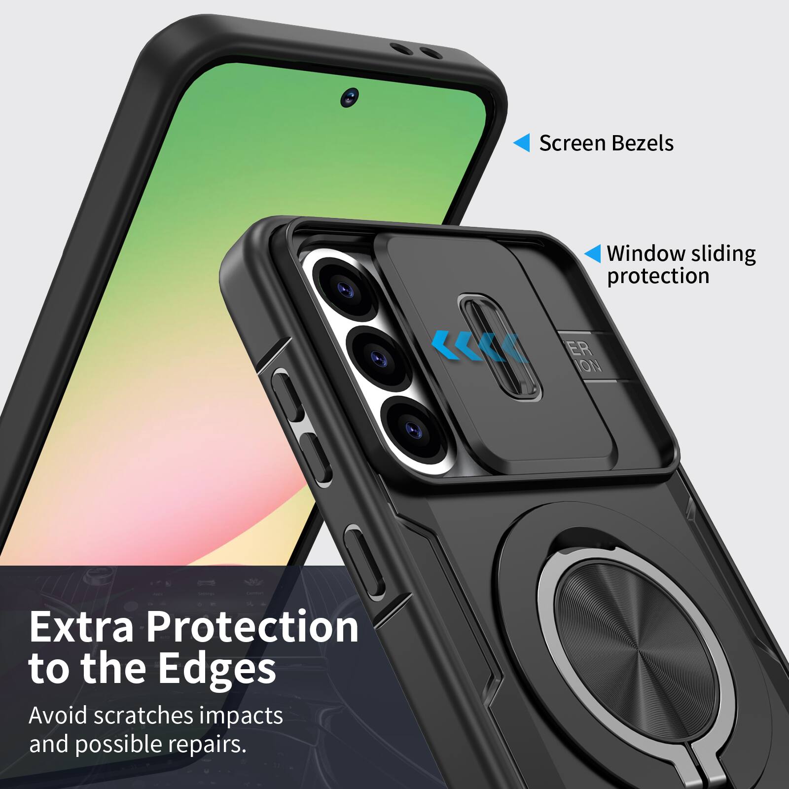 Screen Bezels  
Window sliding protection  
Extra Protection to the Edges  
Avoid scratches impacts and possible repairs.