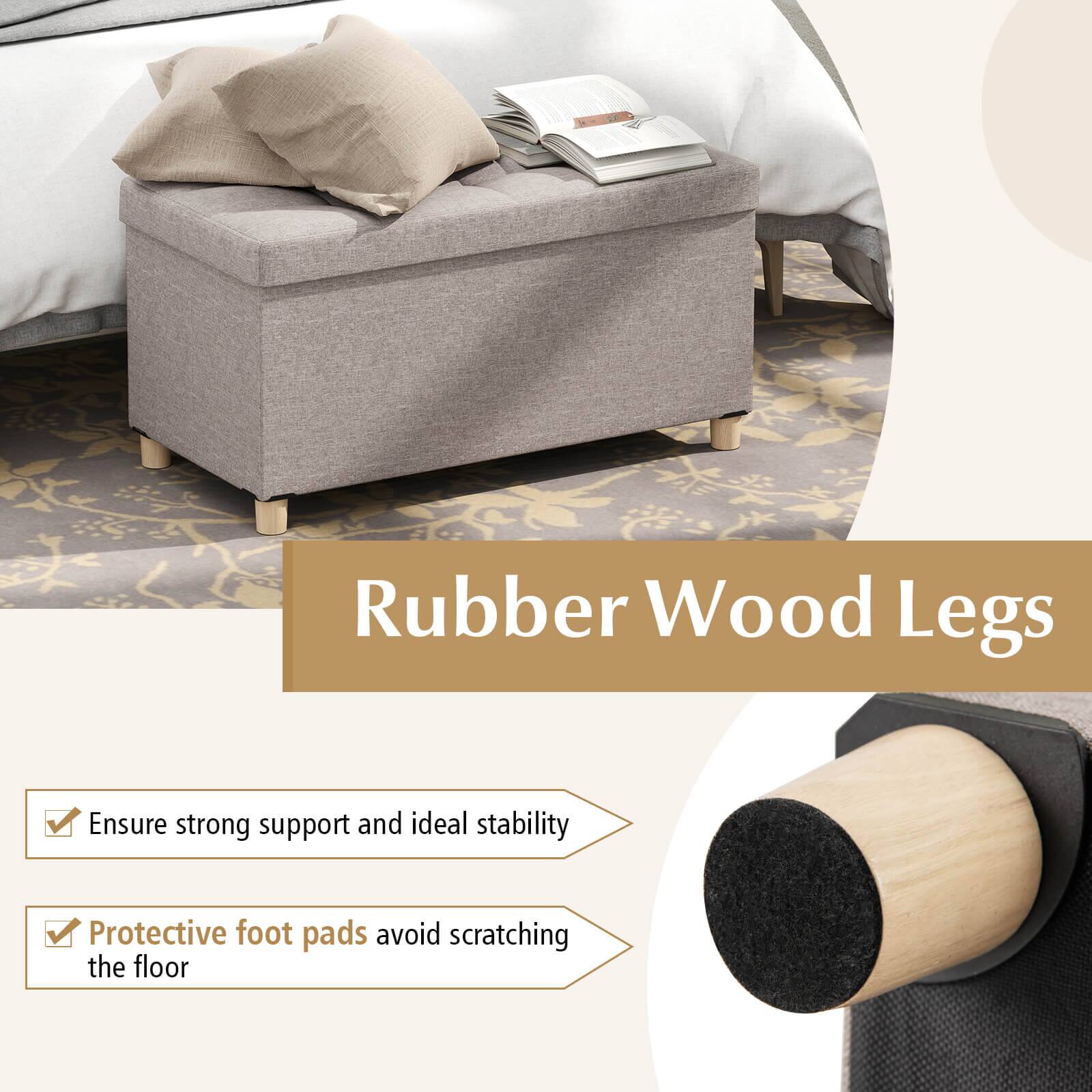 Rubber Wood Legs

- Ensure strong support and ideal stability
- Protective foot pads avoid scratching the floor