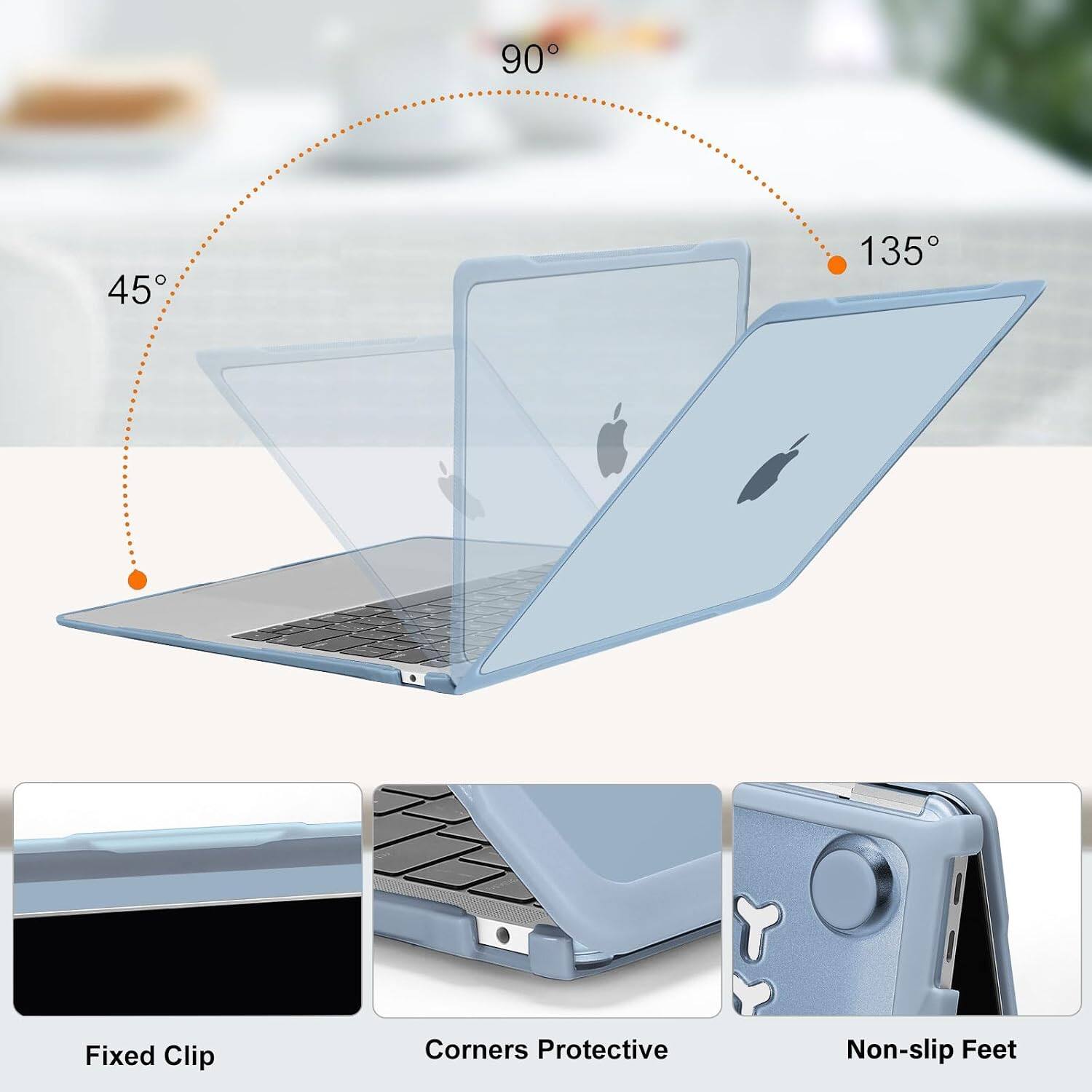 90°
45°
135°

Fixed Clip
Corners Protective
Non-slip Feet