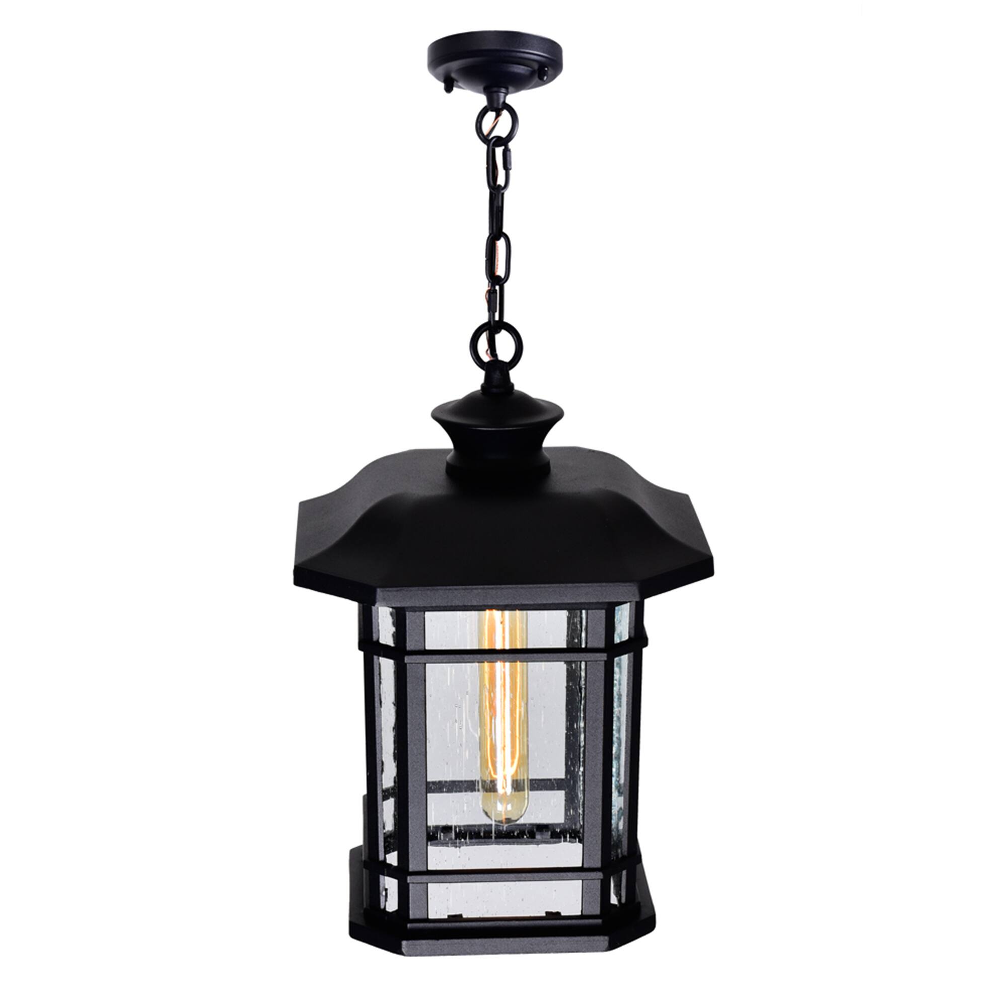 Alt View 1. CWI Lighting - Blackburn 1 Light Outdoor Black Pendant - Black.