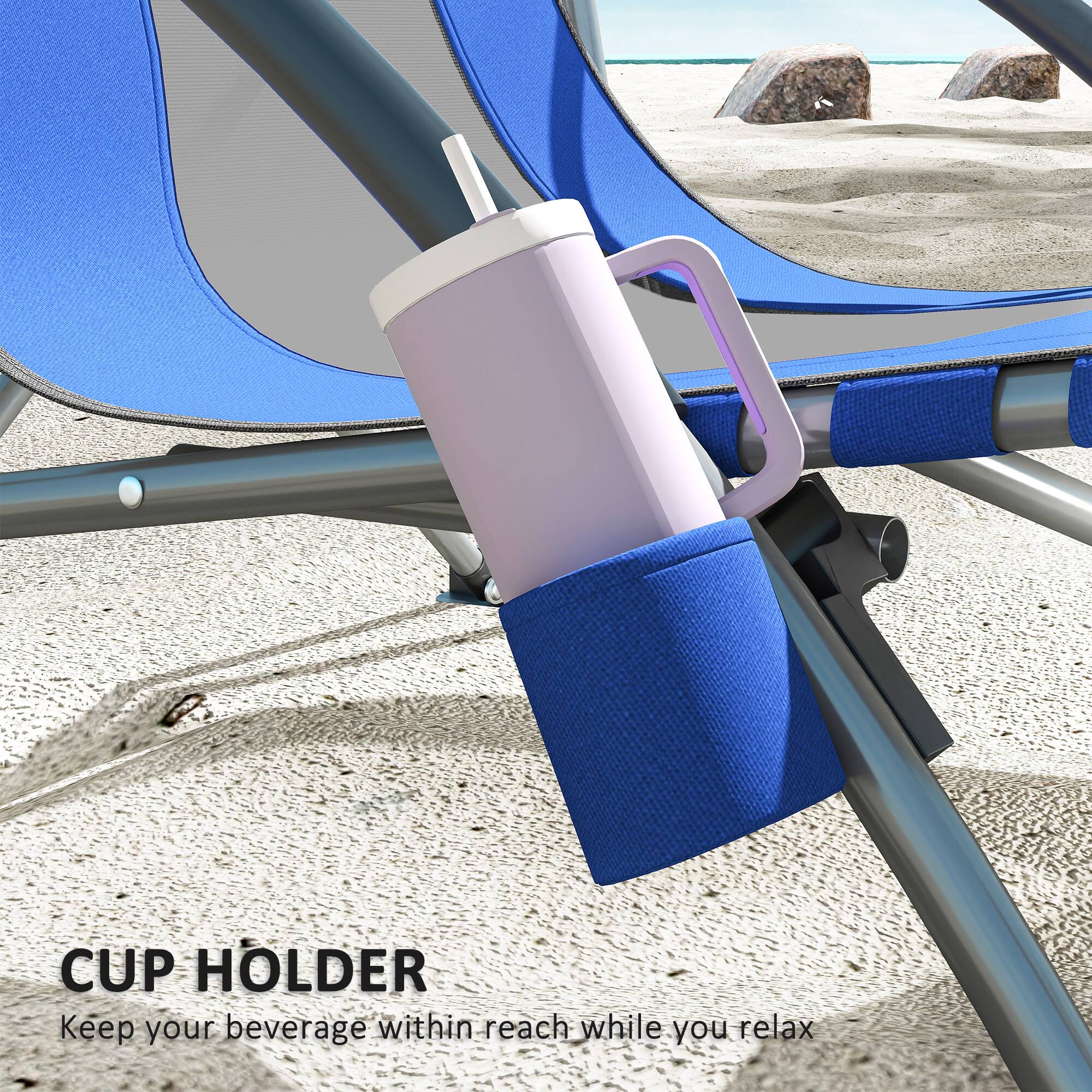 CUP HOLDER Keep your beverage within reach while you relax