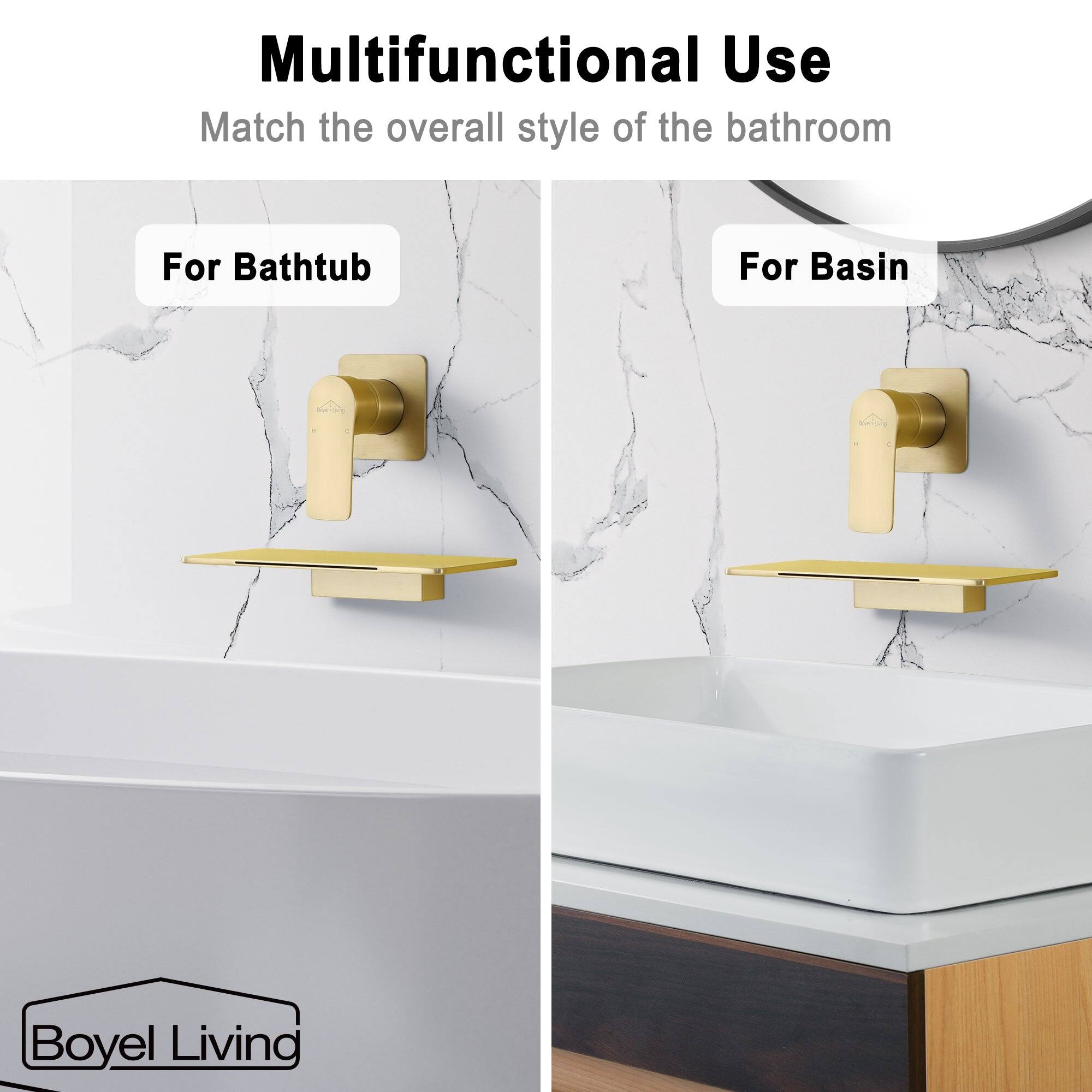 Multifunctional Use, Match the overall style of the bathroom, For Bathtub, For Basin, Boyel Living