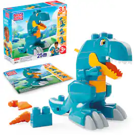Mega Bloks - Preschool Build & Chomp Dinosaur - COLLECTIBLES - Multicolor