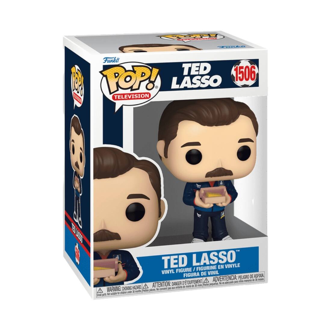 p FCA Tmatn Funko TED 1506 P POP! LASSO TELEVISION E USSS TED LASSO" VINYLE FIGURINE EN FIGURE / VINYL DE VINIL FIGURA PELIGRO DE ASFOGA D'TOUFFEMENT A ADVERTENCIA: - n . 3 - aoas 30 ATTENTION: DANGER a x not Pates pequerios HAZARO - 9E nors WARNING: CHOKING t ae DE a nerts Petles pieoes o u 1 M wtte - Snal aes