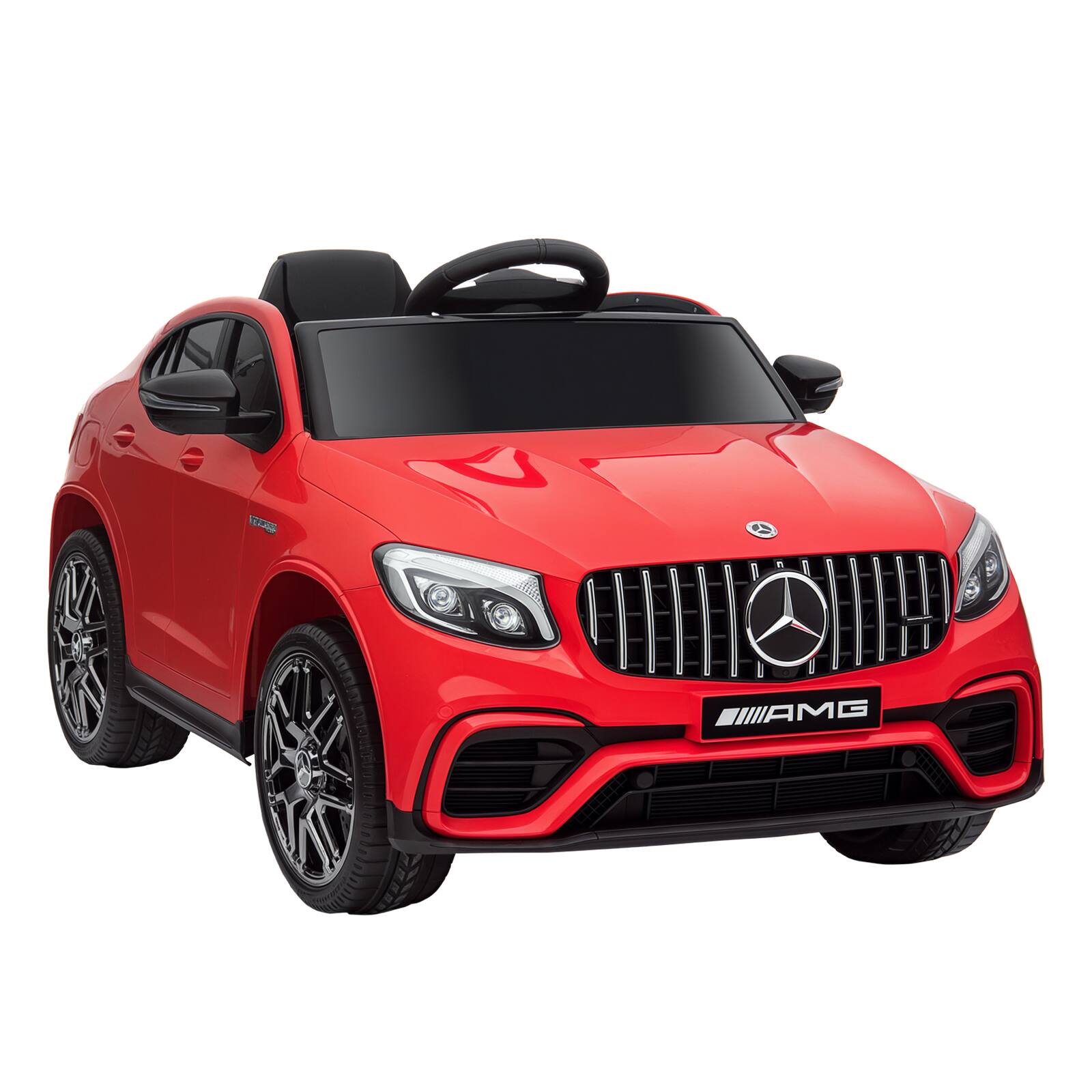 Front. YOSIMFUR - 12V Toddler Ride On Car with Remote Control Mercedes Benz AMG GLC63S Coupe Electric Car with 2 Speed MP3 Player Light.
