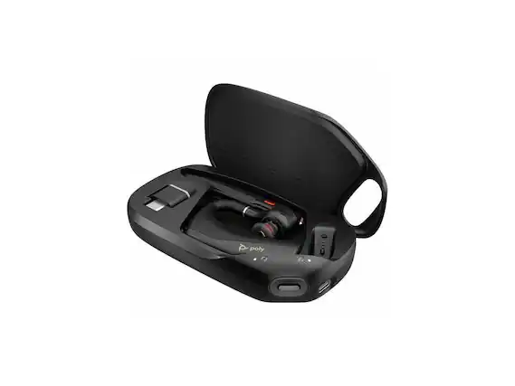 Front. HP - Poly Voyager Legend 50-M UC Headset - Wireless Bluetooth - Noise Cancelling Mic - In-Ear - Black.