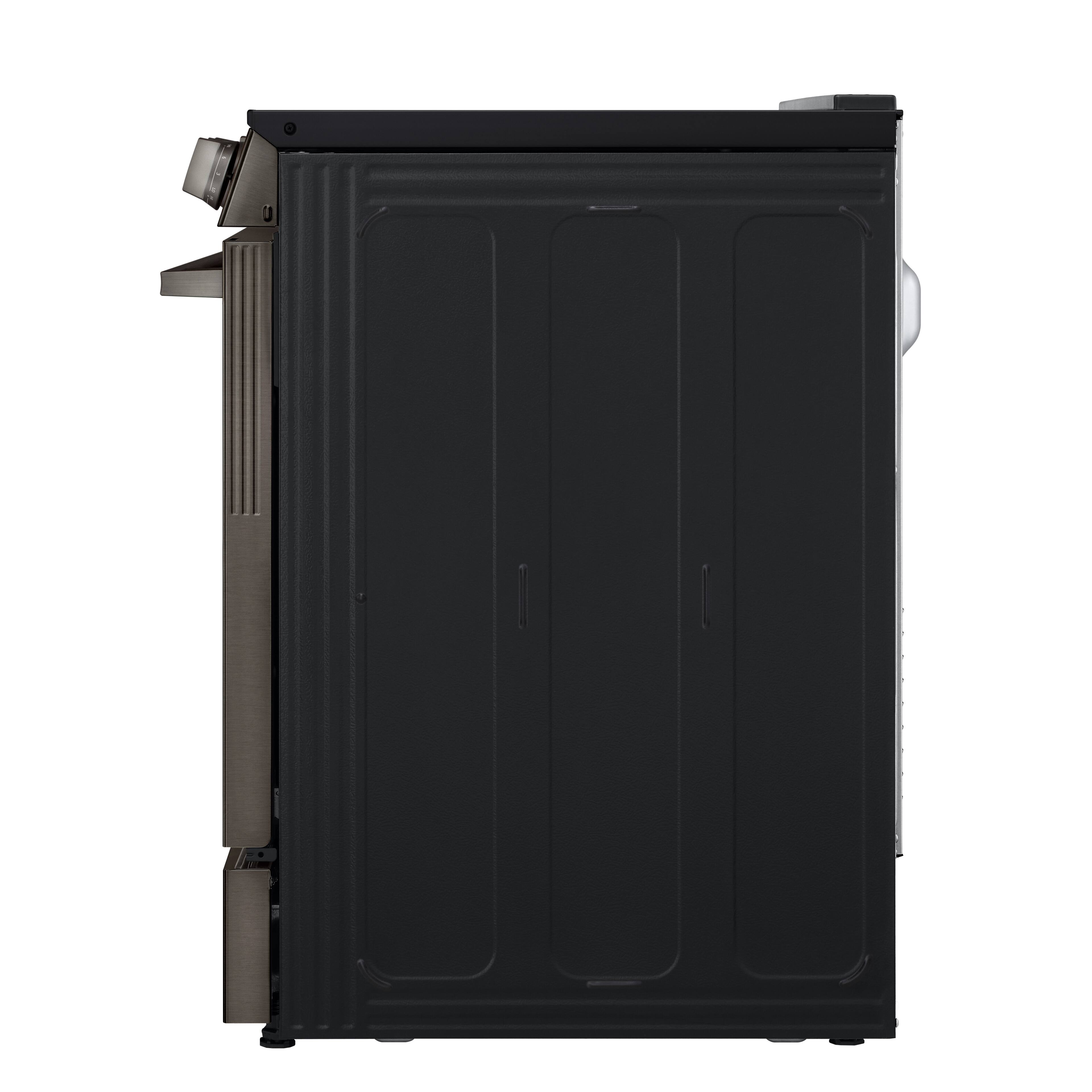 Alt View 20. LG - 6.3 Cu. Ft. Slide-In Electric True Convection Range with InstaView and Premium Handle - PrintProof Black Stainless Steel.