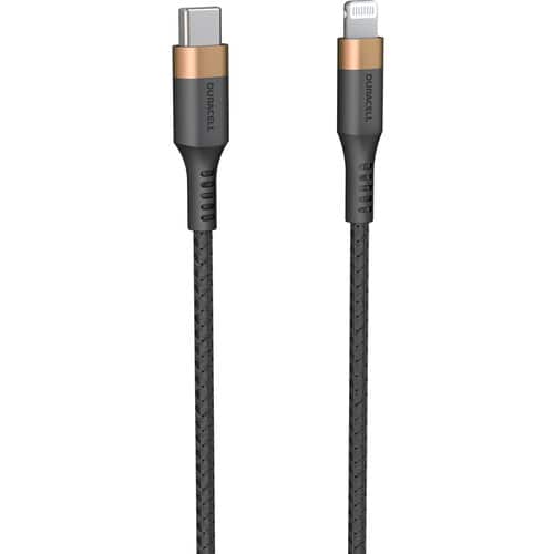 Duracell - Premium 5 foot USB-C to Lightning MFi Certified Cable From The Most Trusted Brand In Power - Multi