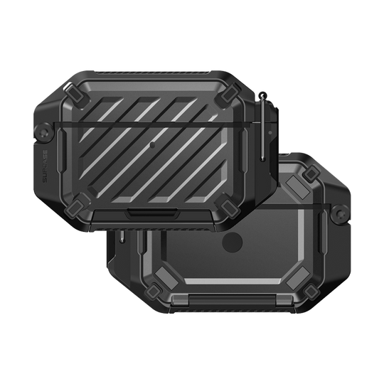 SUPCASE - Unicorn Beetle PRO Rugged Case for Apple AirPods Pro – Heavy-Duty Protective Shell with Carabiner Clip - Black