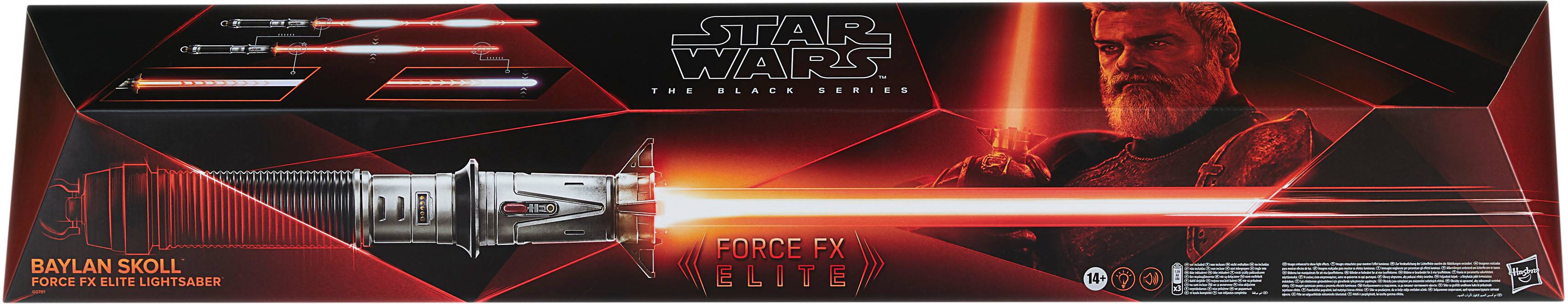 STAR WARS - THE BLACK SERIES 1=O BAYLAN SKOLL FORCE FX ELITE LIGHTSABER - FORCE FX ELITE 14+ 0 T What