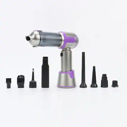 Front. Cluzine - Handheld Mite Remover, 3-Speed Suction & Washable Filter for Home & Car Cleaning.