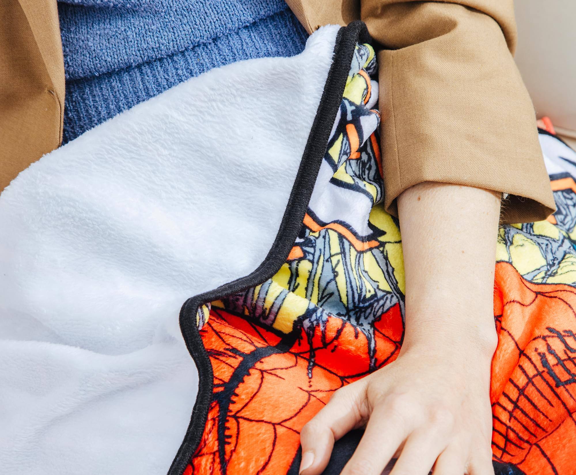 Alt View 4. Surreal Entertainment - Marvel Comics Spider-Man Comic Book Cover Fleece Throw Blanket | 45 x 60 Inches - Multi-Colored.