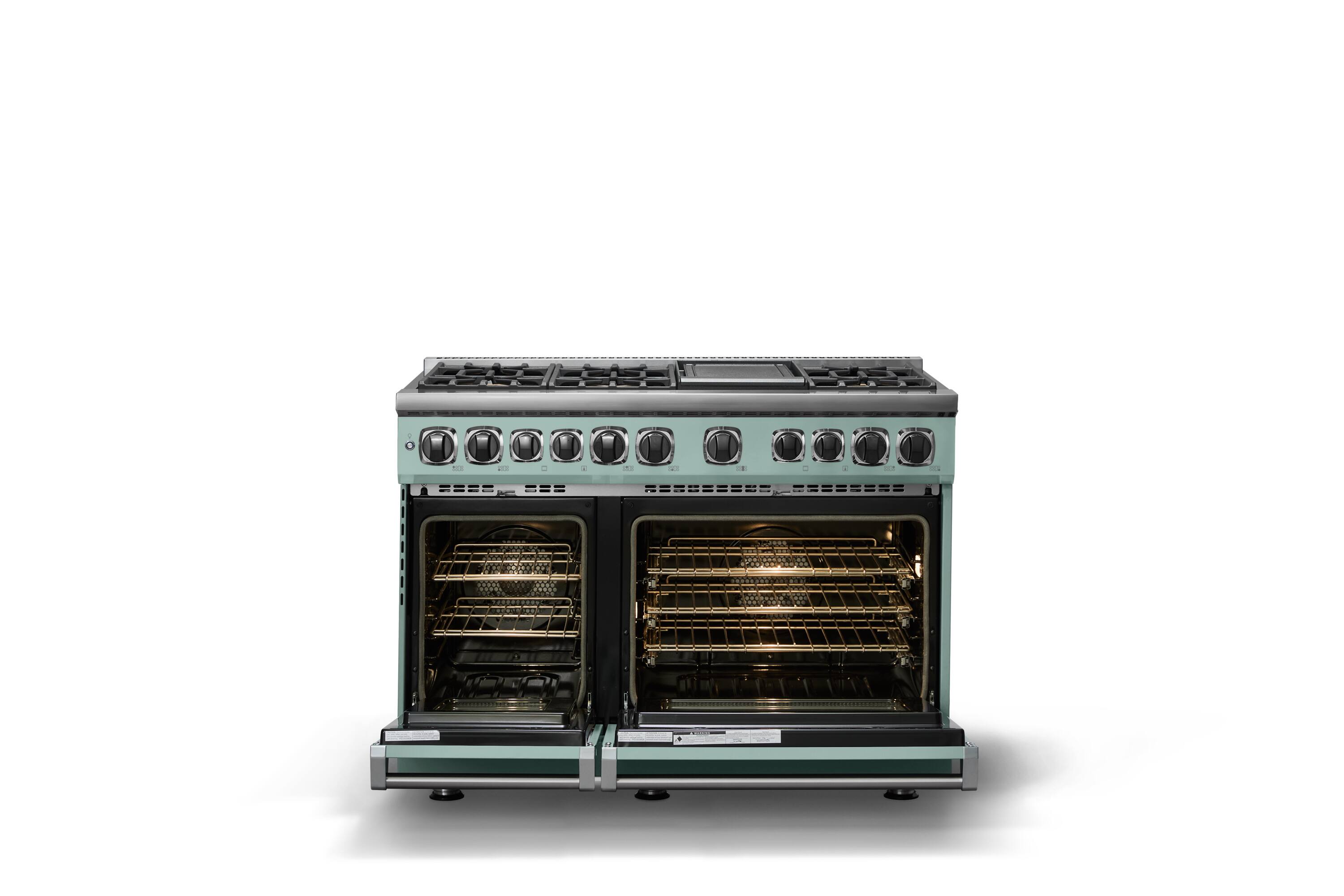 Alt View 2. Viking - 48 in. Wide 6 Burner Dual Fuel Sealed Burner Range with Griddle - Splash.