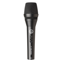 AKG - Wired P3S Rugged Dynamic Mic with On/Off Switch - Black - Front_Zoom