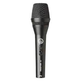 AKG - Wired P3S Rugged Dynamic Mic with On/Off Switch - Black
