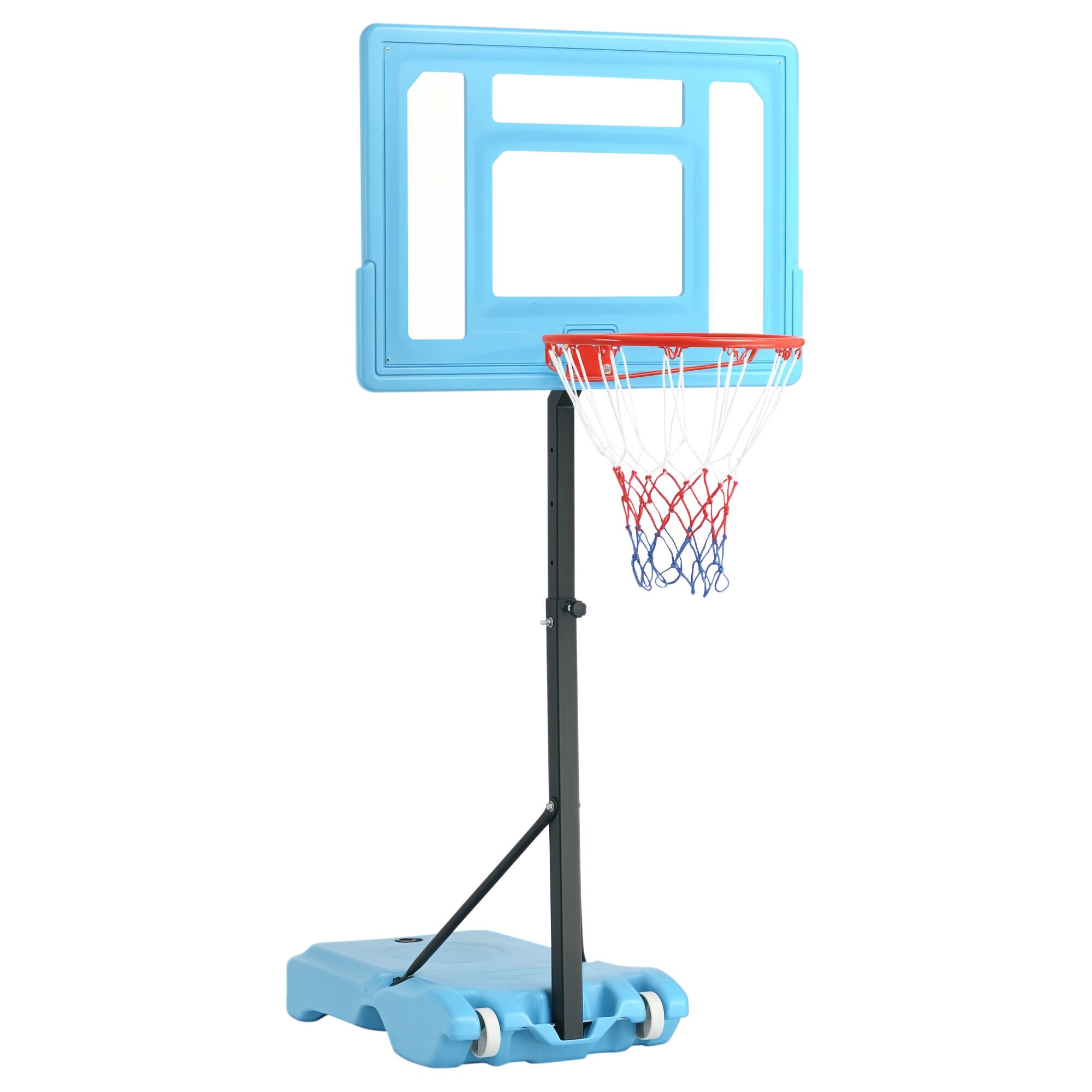 Front. Soozier - Soozier Poolside Basketball Hoop Stand, 36.5"-48.5" Height Adjustable Portable Hoop System - Multi.