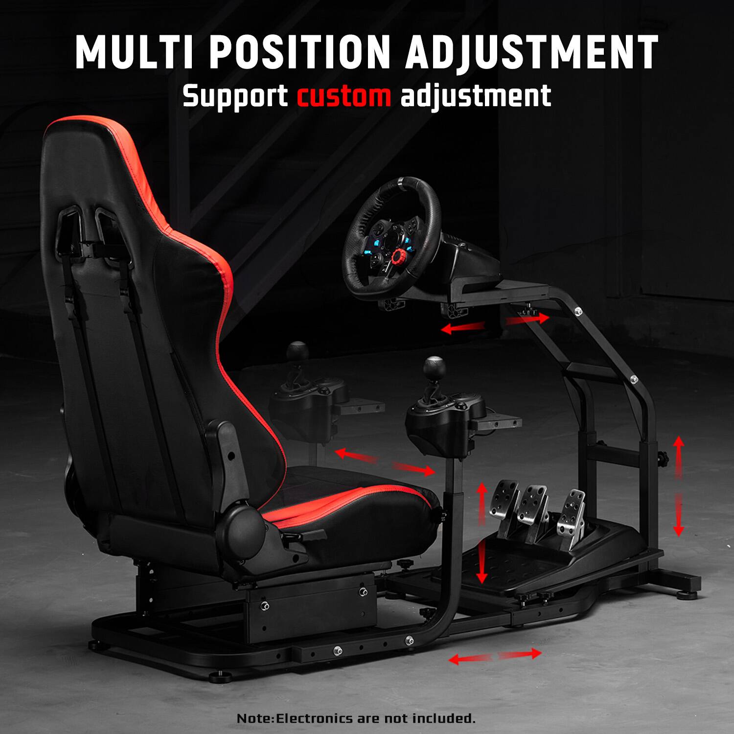 MULTI POSITION ADJUSTMENT  
Support custom adjustment  

Note: Electronics are not included.