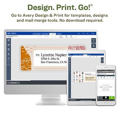 Design. Print. Go!®

Go to Avery Design & Print for templates, designs and mail merge tools. No download required.

To: Lynette Napier  
5700 S. Ellis St.  
San Francisco, CA 94