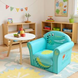 Kadyn - Kids Crocodile Armrest Upholstered Couch, Kids Chairs for Kids - Green