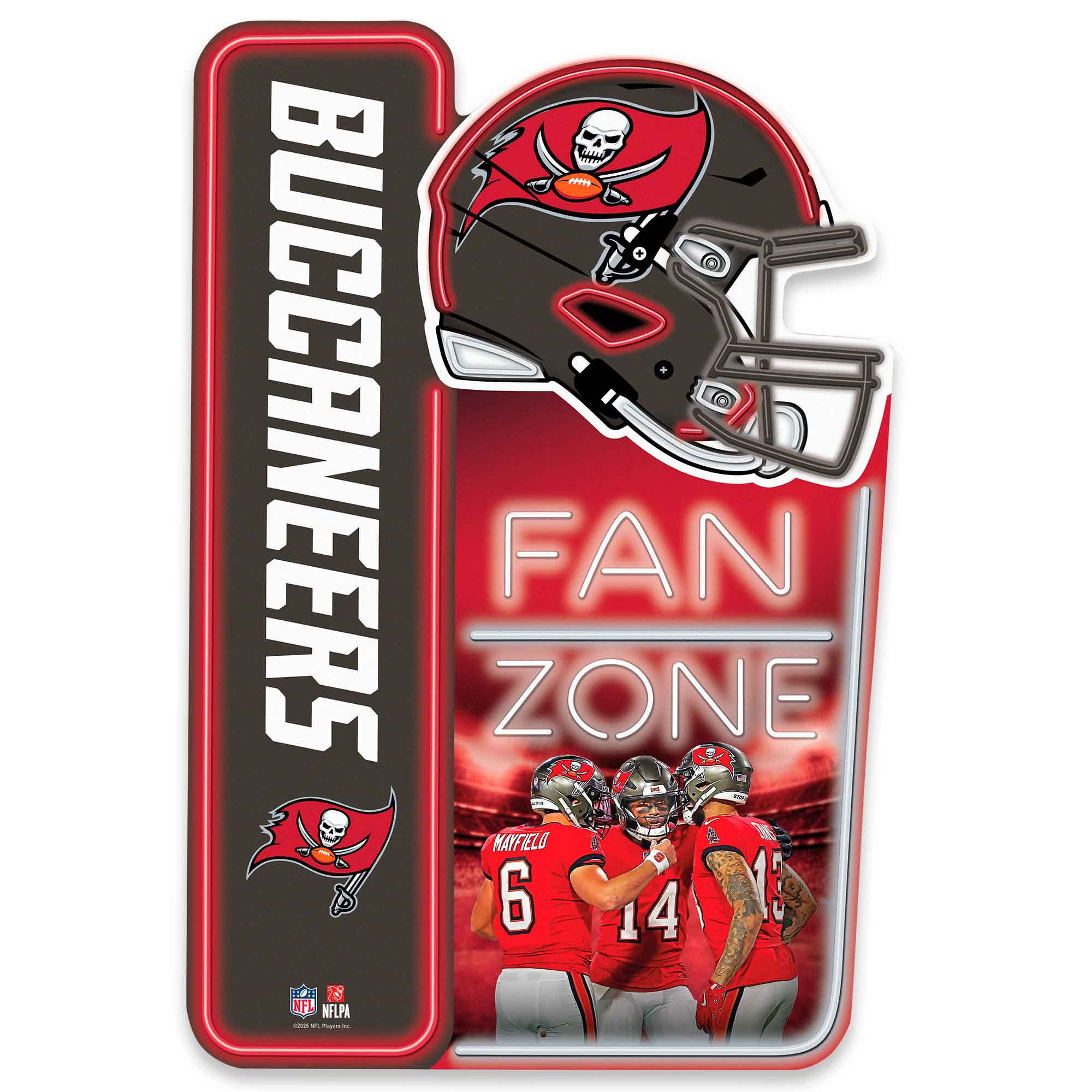 Tampa Bay Buccaneers 13" x 19.5" Fan Zone Metal Sign