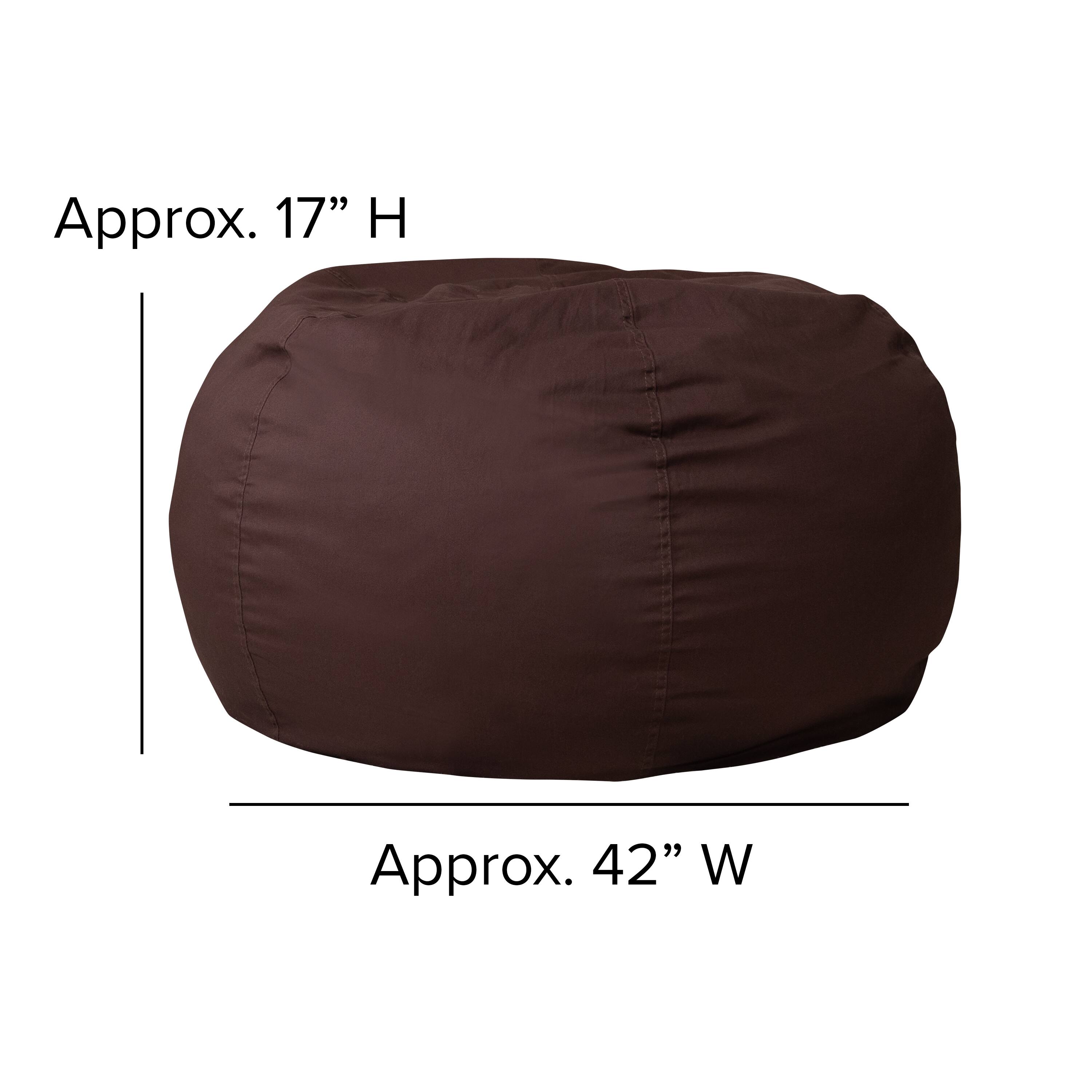 Alt View 13. Alamont Home - Oversized Bean Bag Chair for Kids and Adults - Brown.