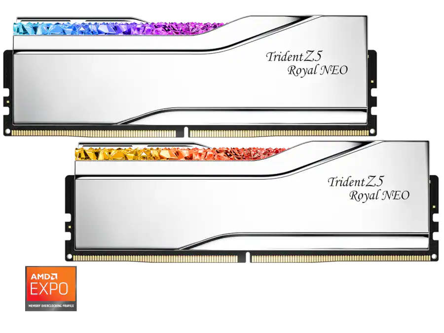 G.SKILL Trident Z5 Royal 64GB DDR5 6000MHz RAM (2x32GB) Silver G.SKILL Trident Z5 Royal 64GB DDR5 6000MHz RAM (2x32GB) Silver