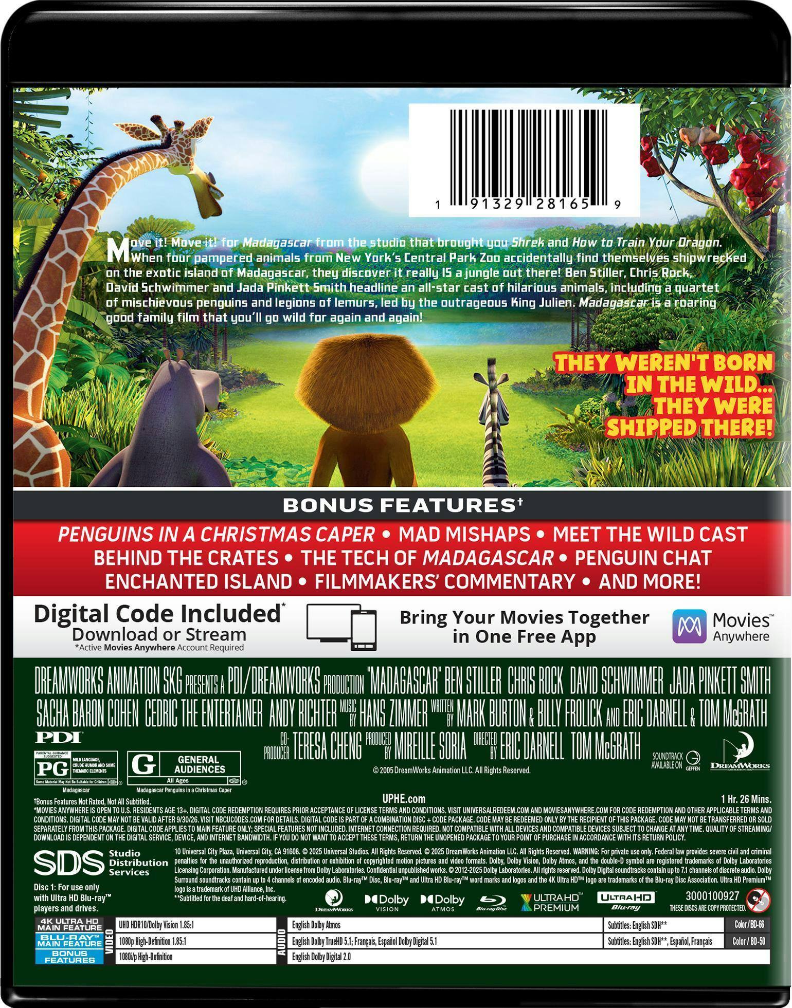 Back. Madagascar   - 4K Blu-Ray.