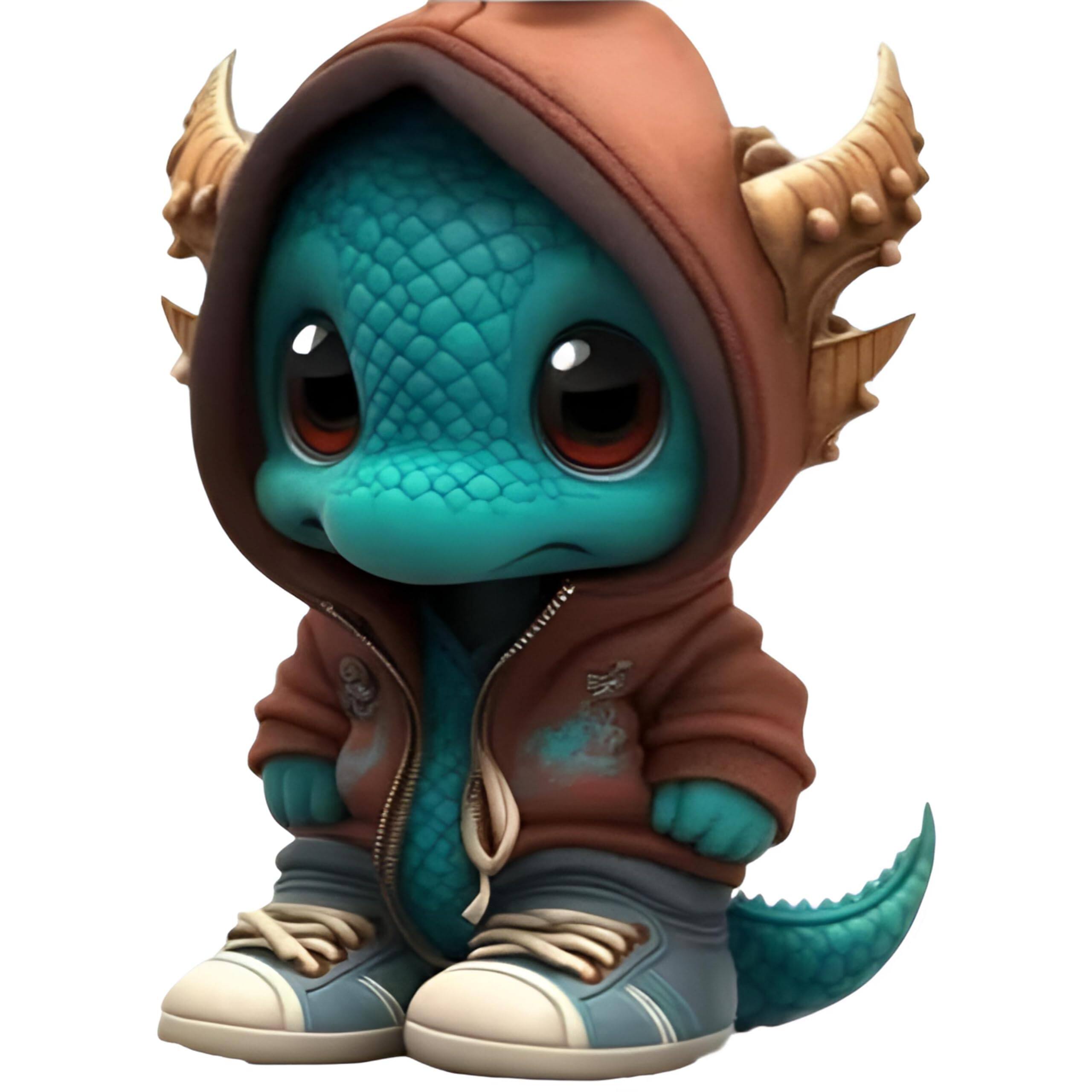 Front. Alchemy Casas - Cute Dragon Figurines Dinosaur Sculptures Artwork For Office & Home Decor Yoga Dragons Decorations Garden.