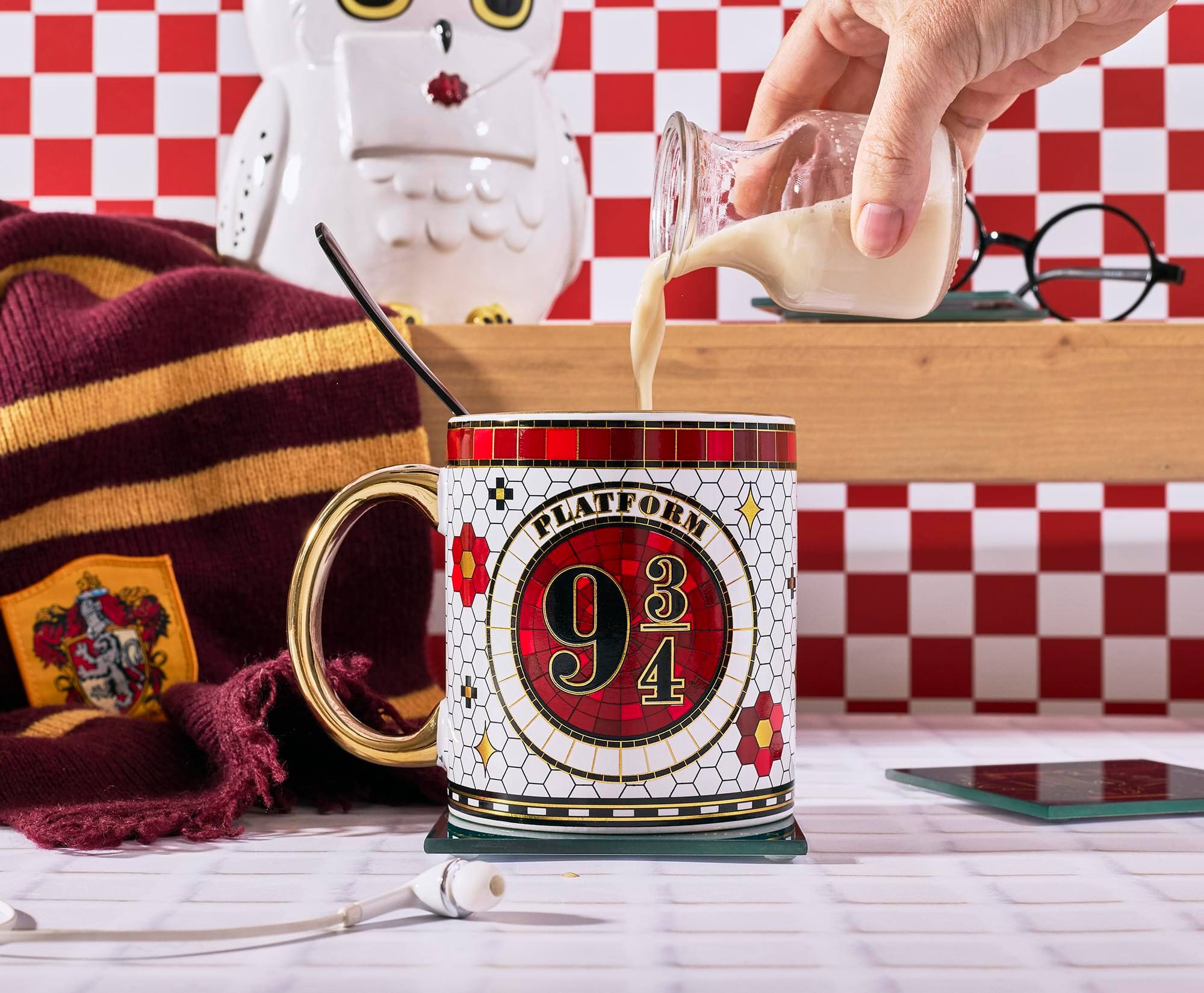 Alt View 5. Silver Buffalo - Harry Potter Platform 9 3/4 Electroplated Ceramic Mug | Holds 20 Ounces - White.