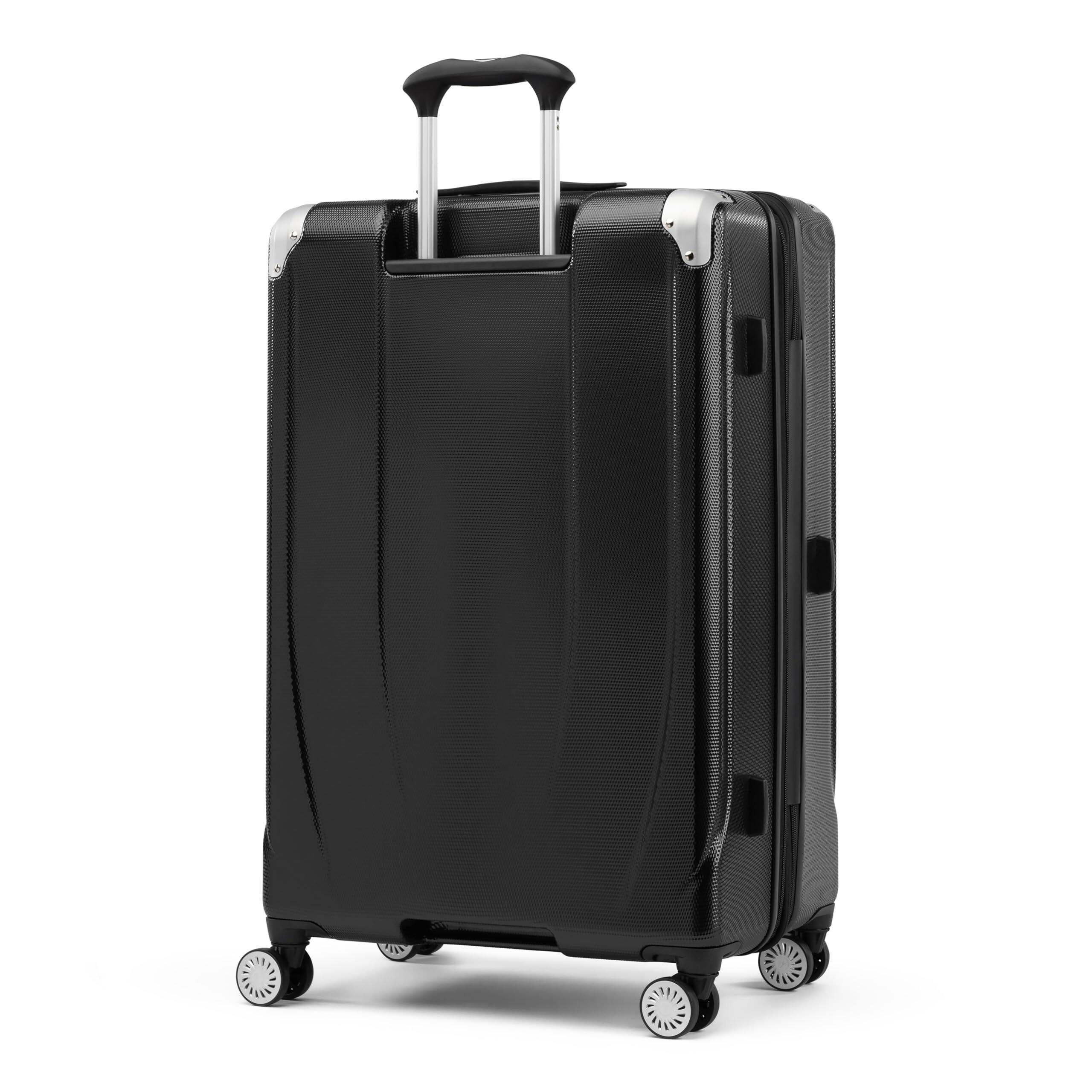 Left. Travelpro - Travelpro Pathways 3 Hardside Expandable Luggage, 8 Spinner Wheels, Lightweight Hard Shell Suitcase - Black Knight.