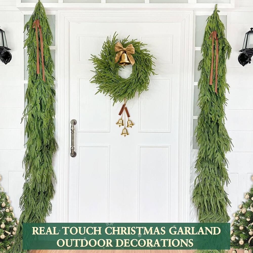 REAL TOUCH CHRISTMAS GARLAND  
OUTDOOR DECORATIONS
