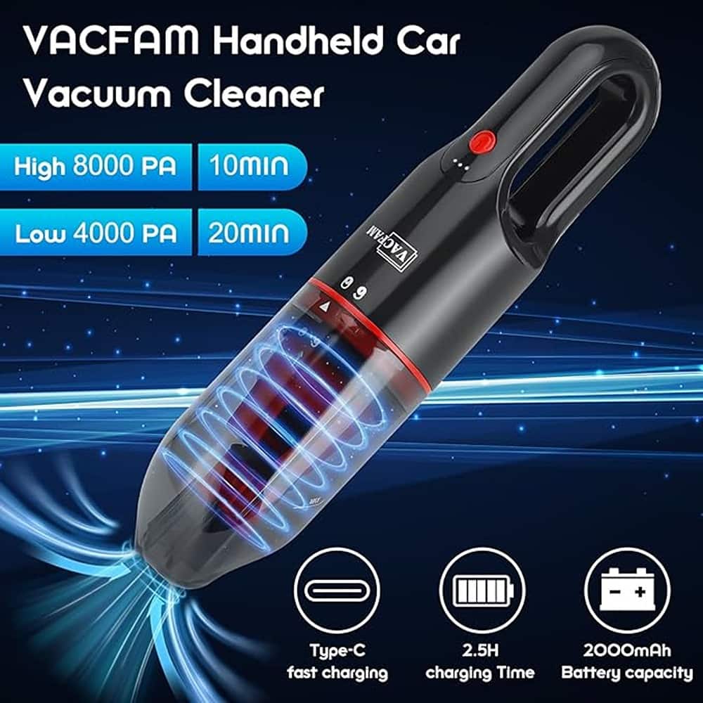ACJPR - Cordless Handheld Vacuum Cleaner Mini Car Vacuum,Ultra-Lightweight 1.2lbs,