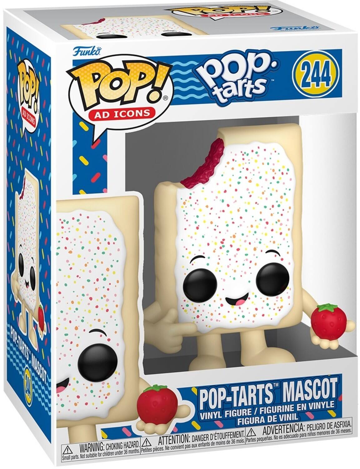 OP REL Topki W Funko POP! pop. tarts 244 - 4 AD ICONS ICONS FARELATS MNASCOOT POP-TARTS MASCOT FIGURINE EN VINYLE FIGURE / VINYL DE VINIL FIGURA DE ASFIXIA. ADVERTENCIA: PELIGRO meses. nios menores de 36 ATTENTION: DANGER D'TOUFFEMENT. Partes pequeras. No es adecuado para de moins de 36 mois CHOKING HAZARD convient pas aux enfants WARNING: under 36 months Petites pieces. Ne Not suitable for children Small parts