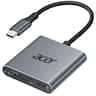 Acer - SD 4.0 & UHS-II Micro SD Card Reader, Type C Memory Card Adapter with 100W PD Port for iPhone 17/16, Laptop, MacBook - Gray