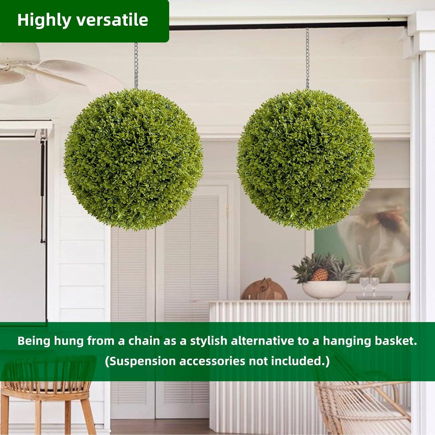 Highly versatile

Being hung from a chain as a stylish alternative to a hanging basket. (Suspension accessories not included.)