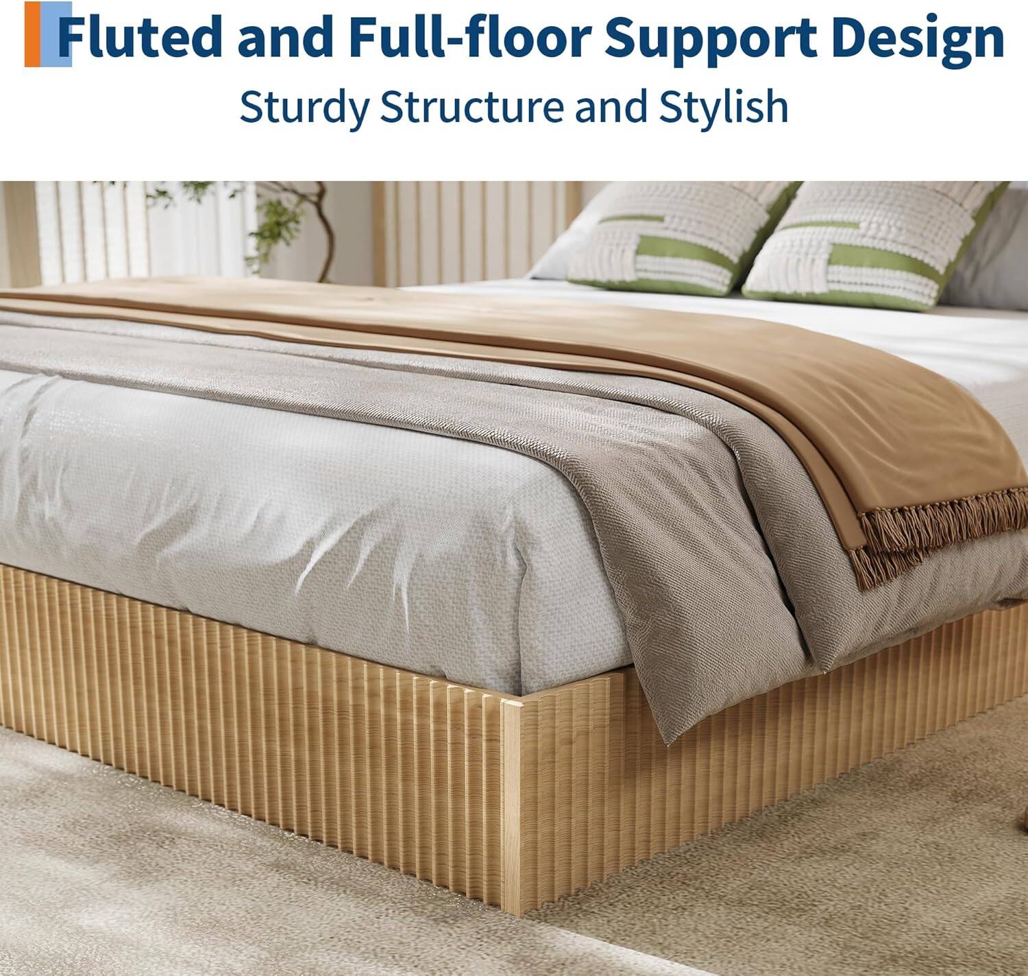 Fluted and Full-floor Support Design  
Sturdy Structure and Stylish