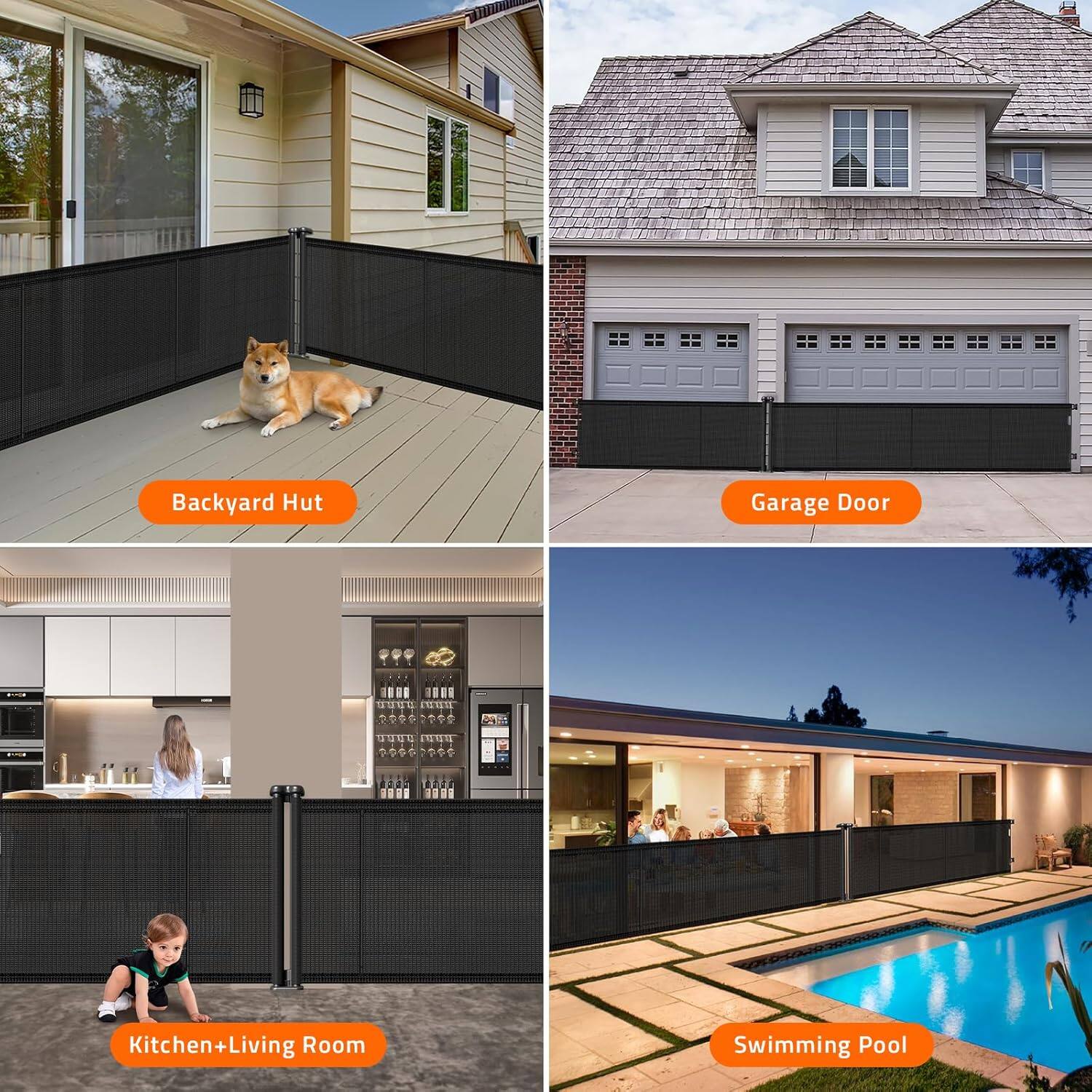 Backyard Hut, Garage Door, Kitchen+Living Room, Swimming Pool