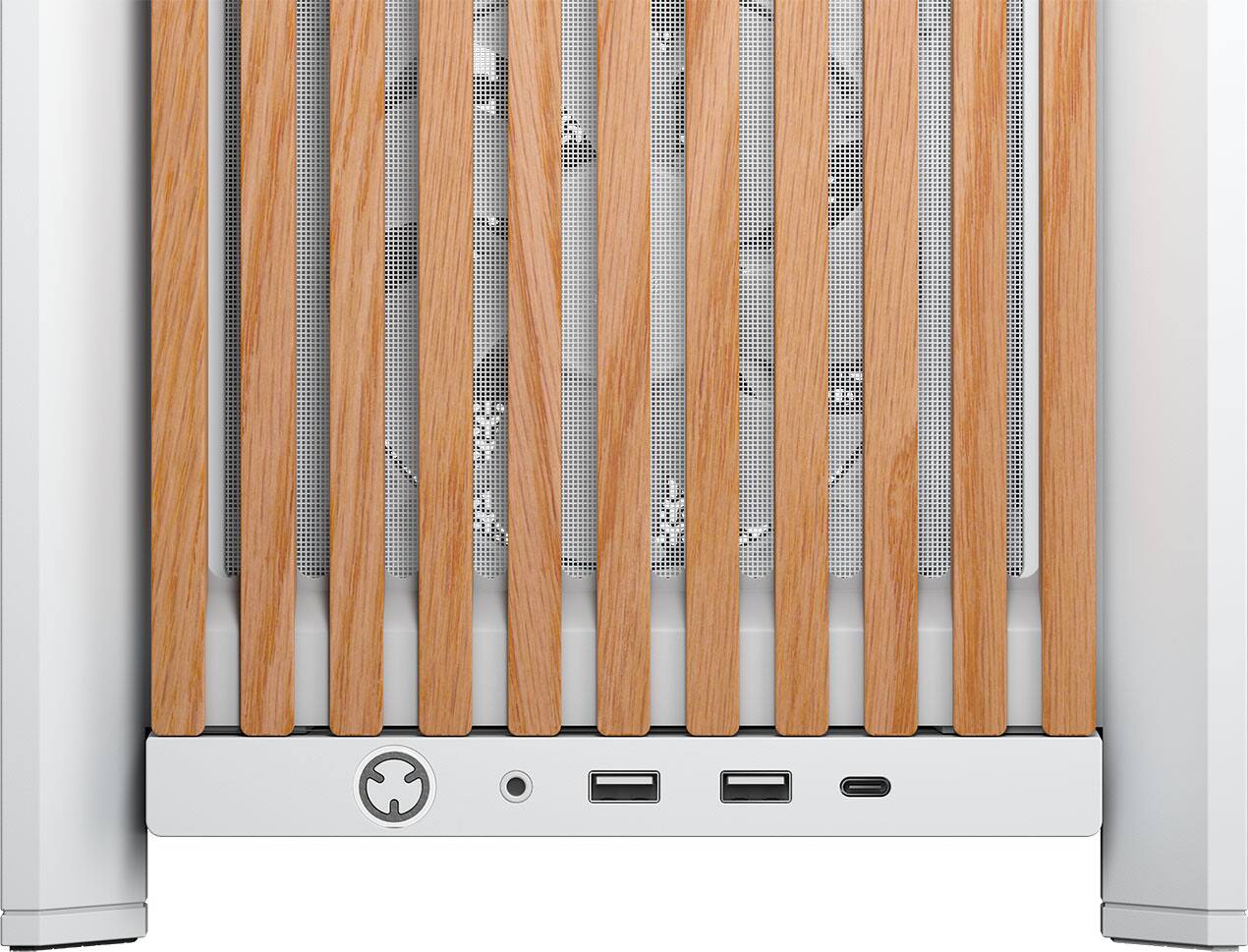 Alt View 13. CORSAIR - FRAME 4000D WOOD RS Modular High Airflow Mid-Tower PC Case - White & Oak.