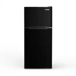 Conserv - 19" Mini Fridge, Compact Refrigerator with Freezer 4.5 cu. ft. with 2 Reversible Door 110V - Black