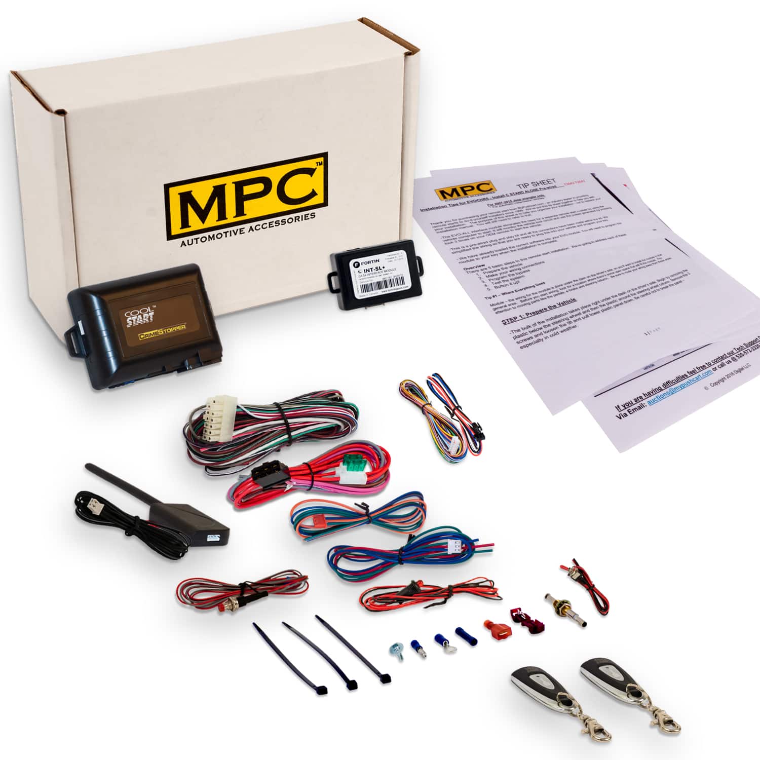 MPC - Complete 1-Button Remote Start Kit For 2001-2007 Ford Escape - Black